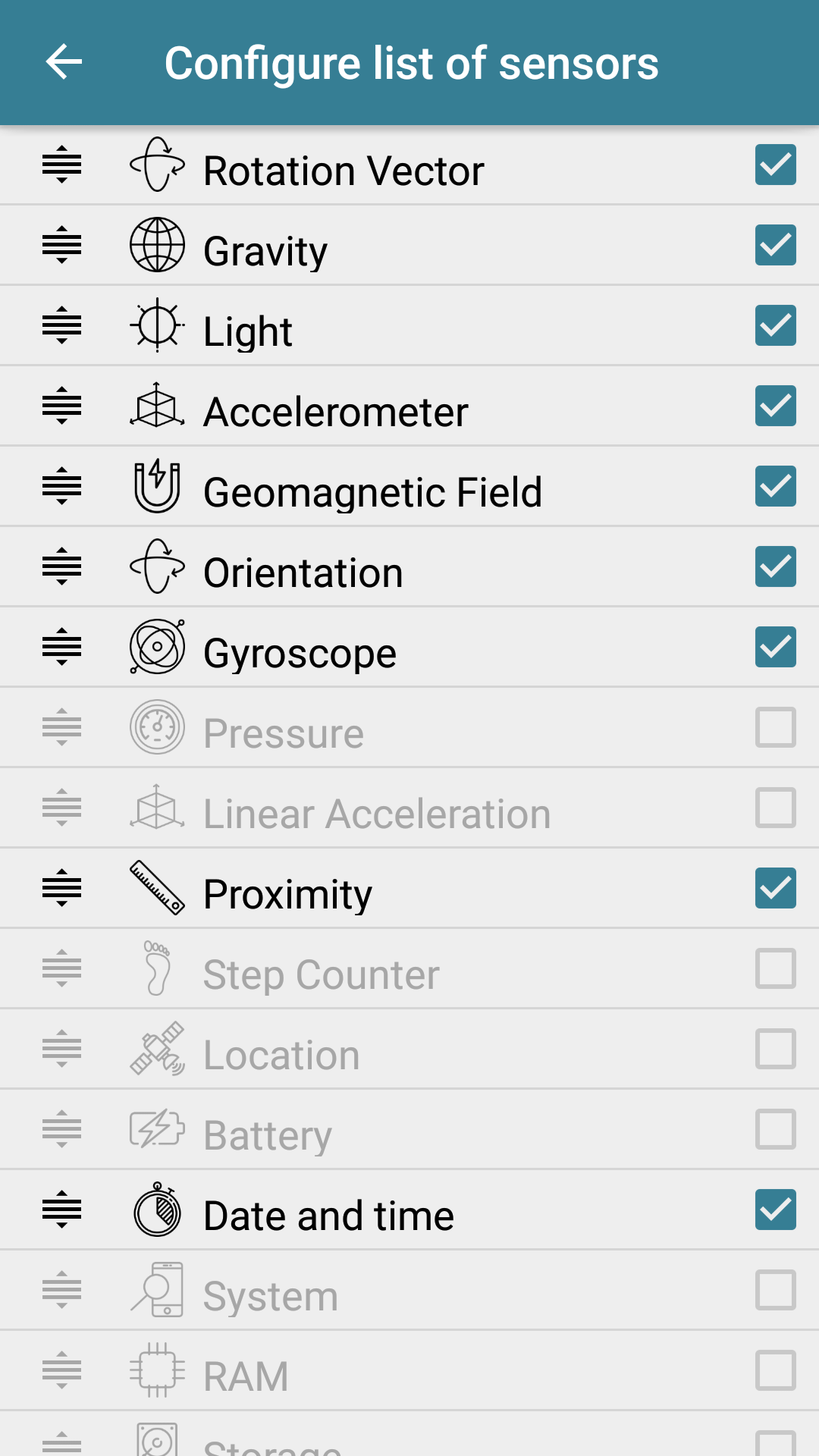 اسکرین شات 5 برنامه Sensors Toolbox