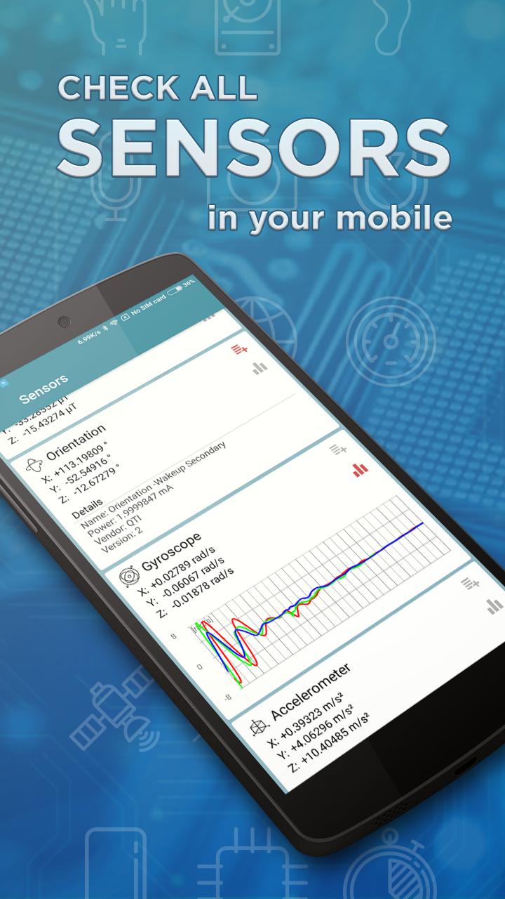 اسکرین شات 1 برنامه Sensors Toolbox