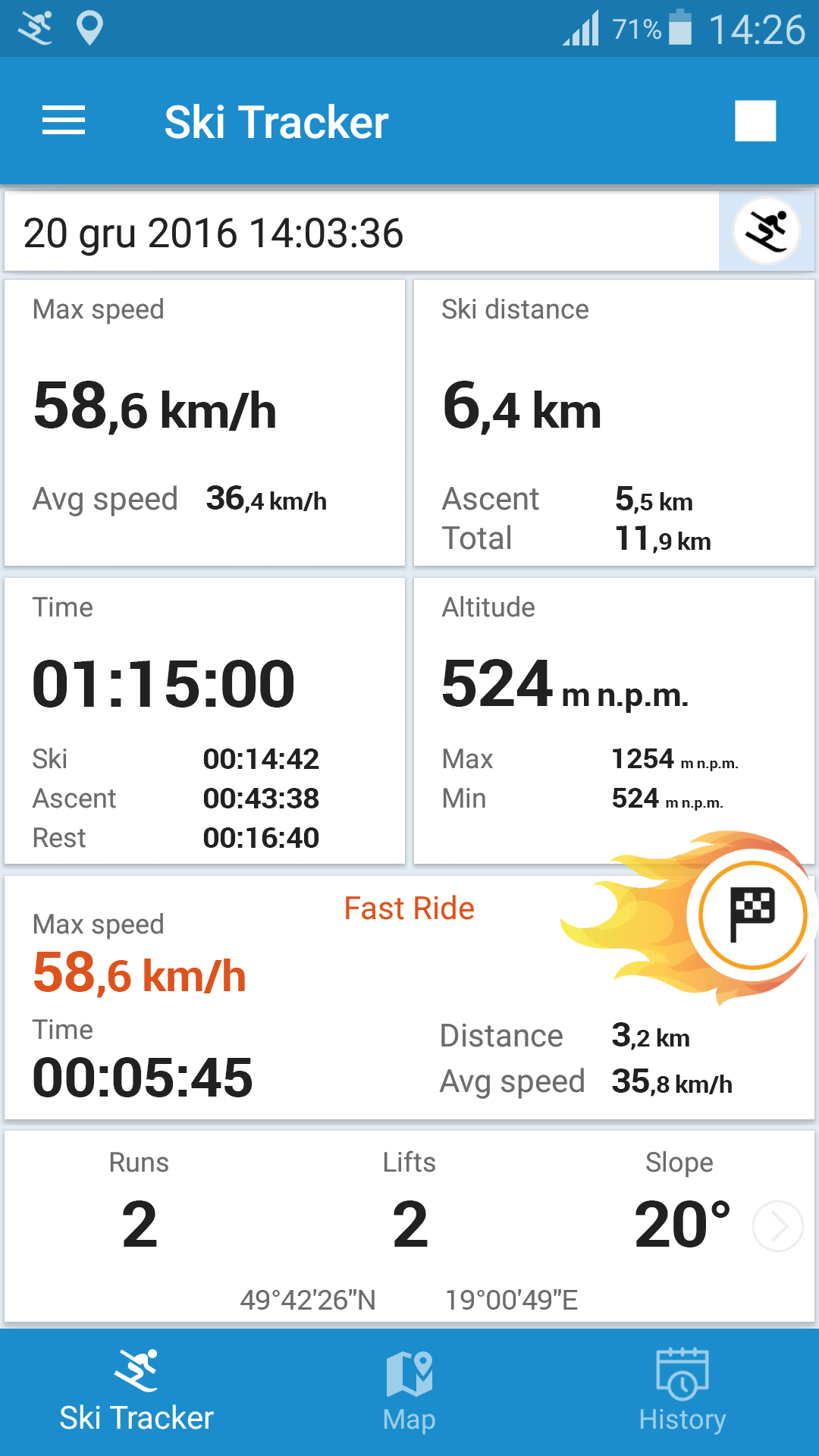 اسکرین شات 6 برنامه Ski Tracker