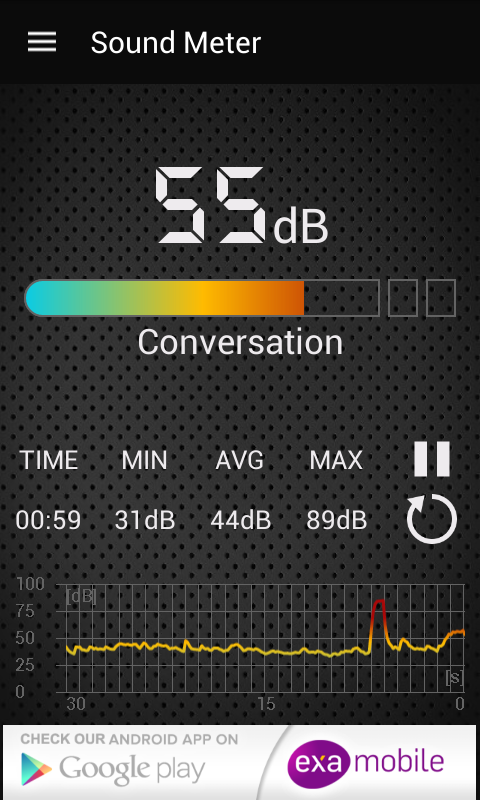 اسکرین شات 2 برنامه Sound Meter