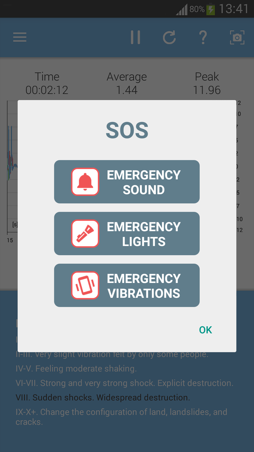 اسکرین شات 4 برنامه Vibration Meter