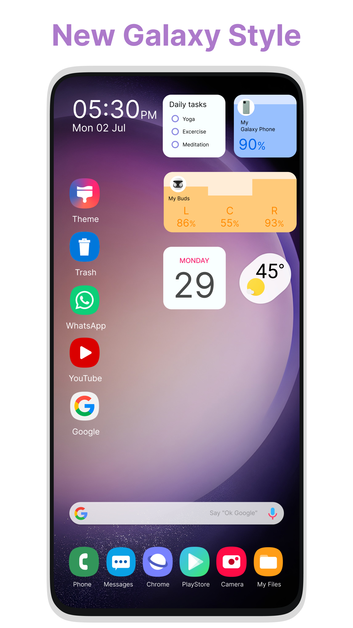 اسکرین شات 1 برنامه Launcher for Galaxy S23 style