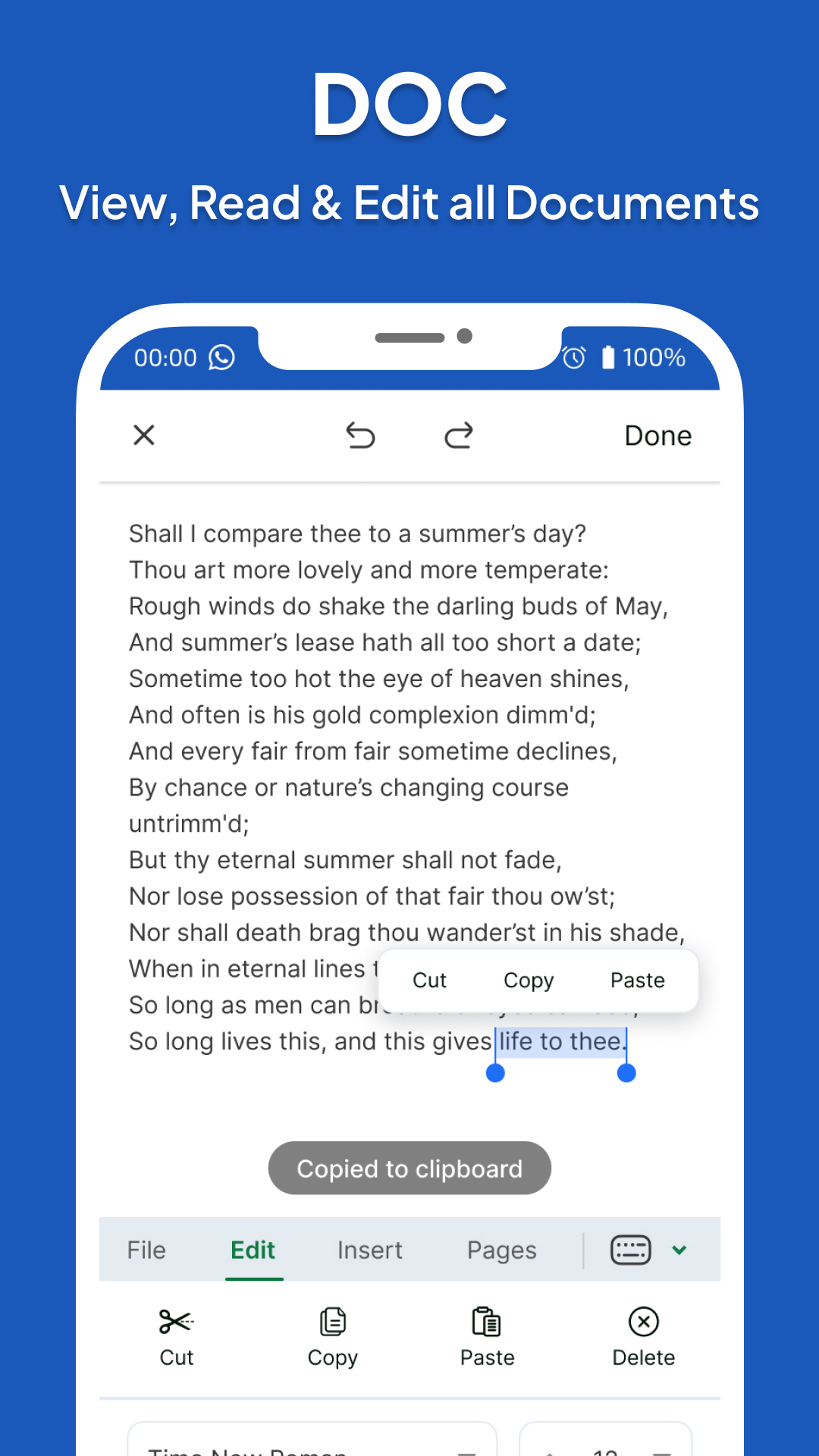 اسکرین شات 4 برنامه SheetsReader: View, Edit