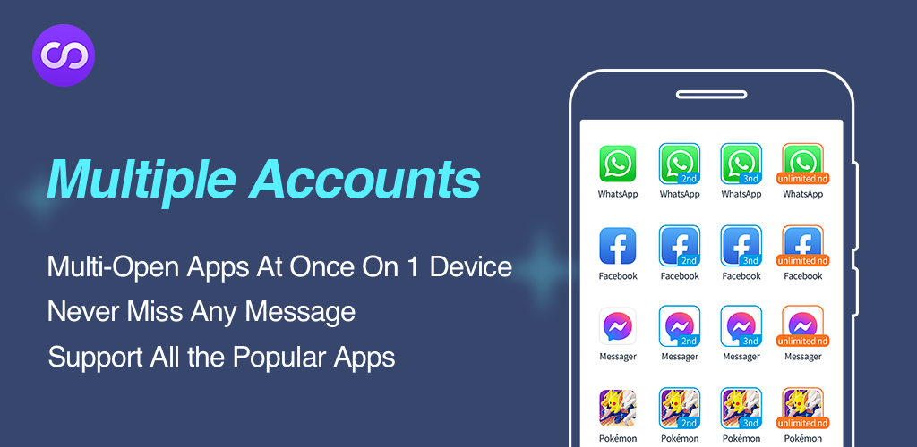 اسکرین شات 6 برنامه Multiple Accounts: Dual Space
