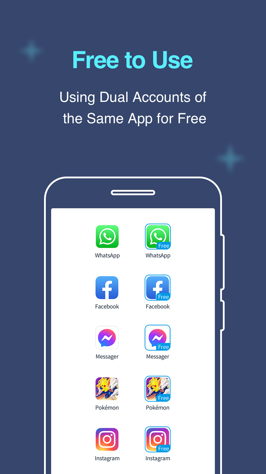 اسکرین شات 2 برنامه Multiple Accounts: Dual Space