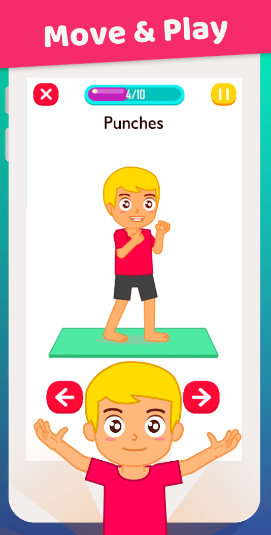 اسکرین شات 1 برنامه Exercise For Kids at Home