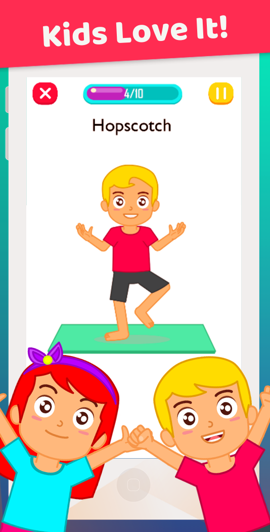 اسکرین شات 3 برنامه Exercise For Kids at Home