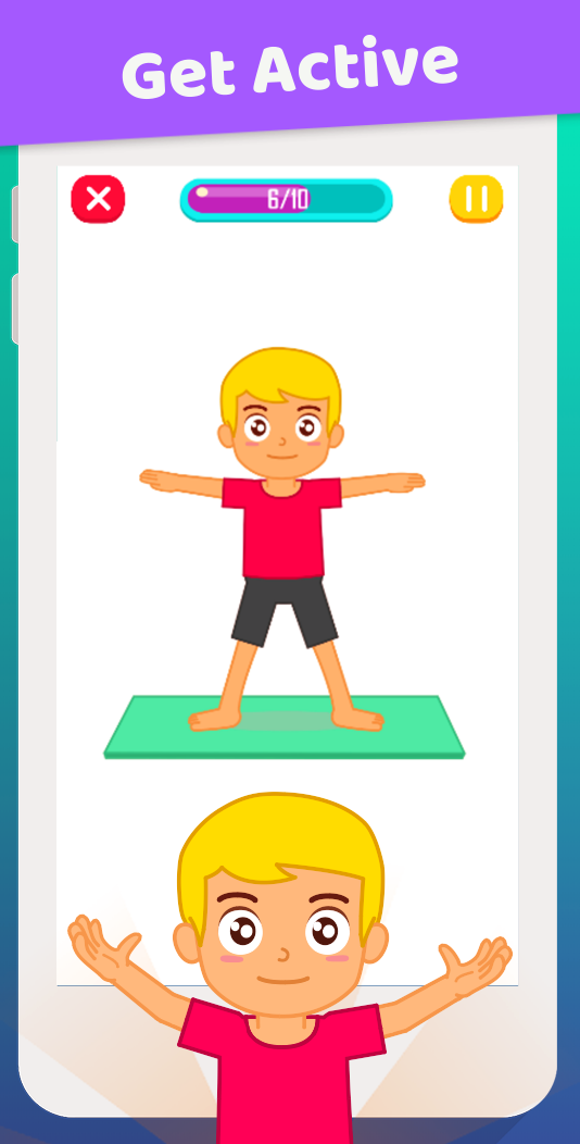 اسکرین شات 8 برنامه Exercise For Kids at Home