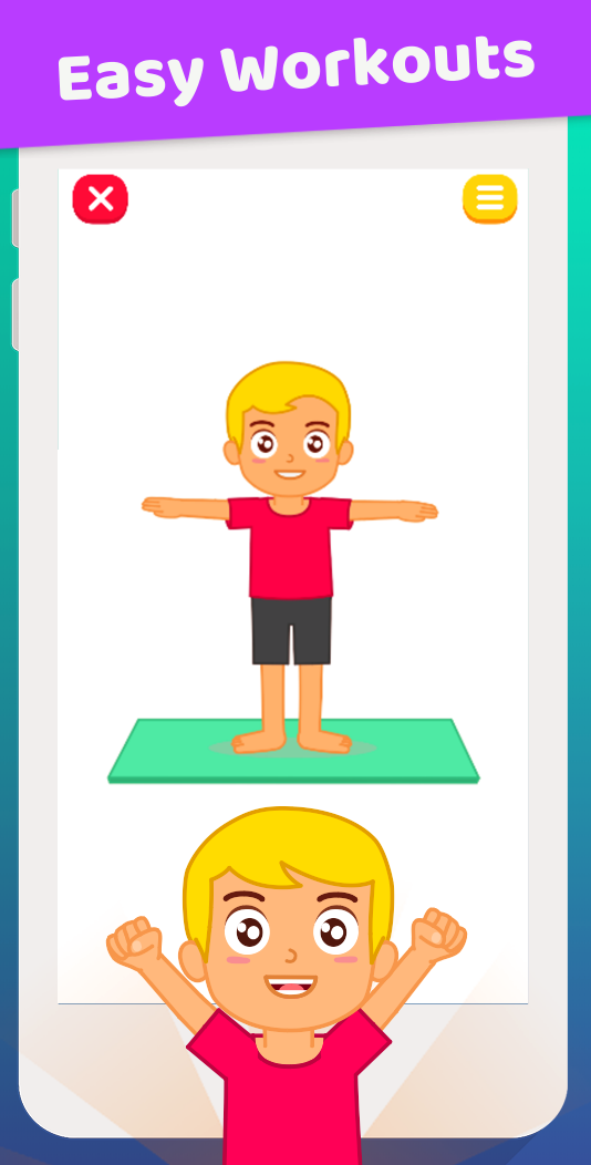 اسکرین شات 5 برنامه Exercise For Kids at Home