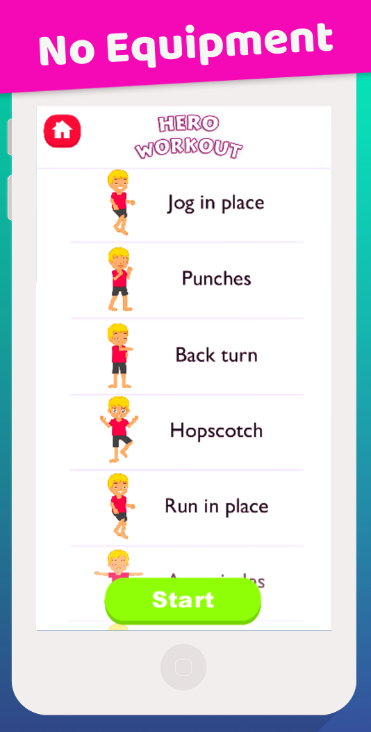 اسکرین شات 4 برنامه Exercise For Kids at Home