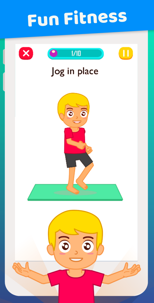 اسکرین شات 2 برنامه Exercise For Kids at Home