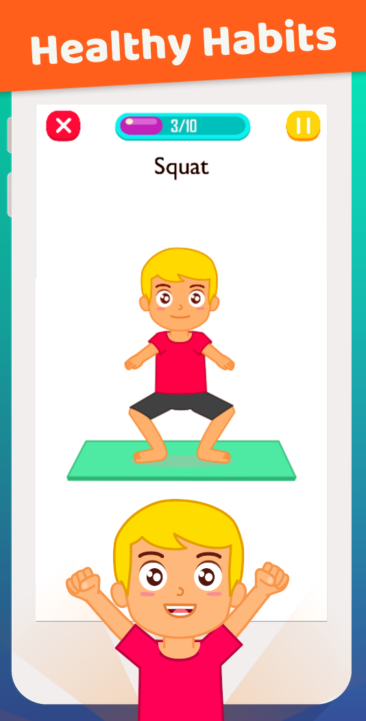 اسکرین شات 7 برنامه Exercise For Kids at Home