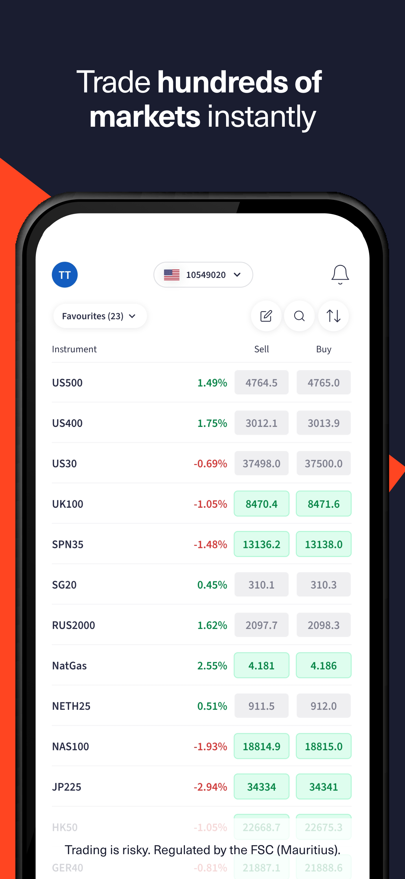 اسکرین شات 2 برنامه FXTM - Forex Trading App