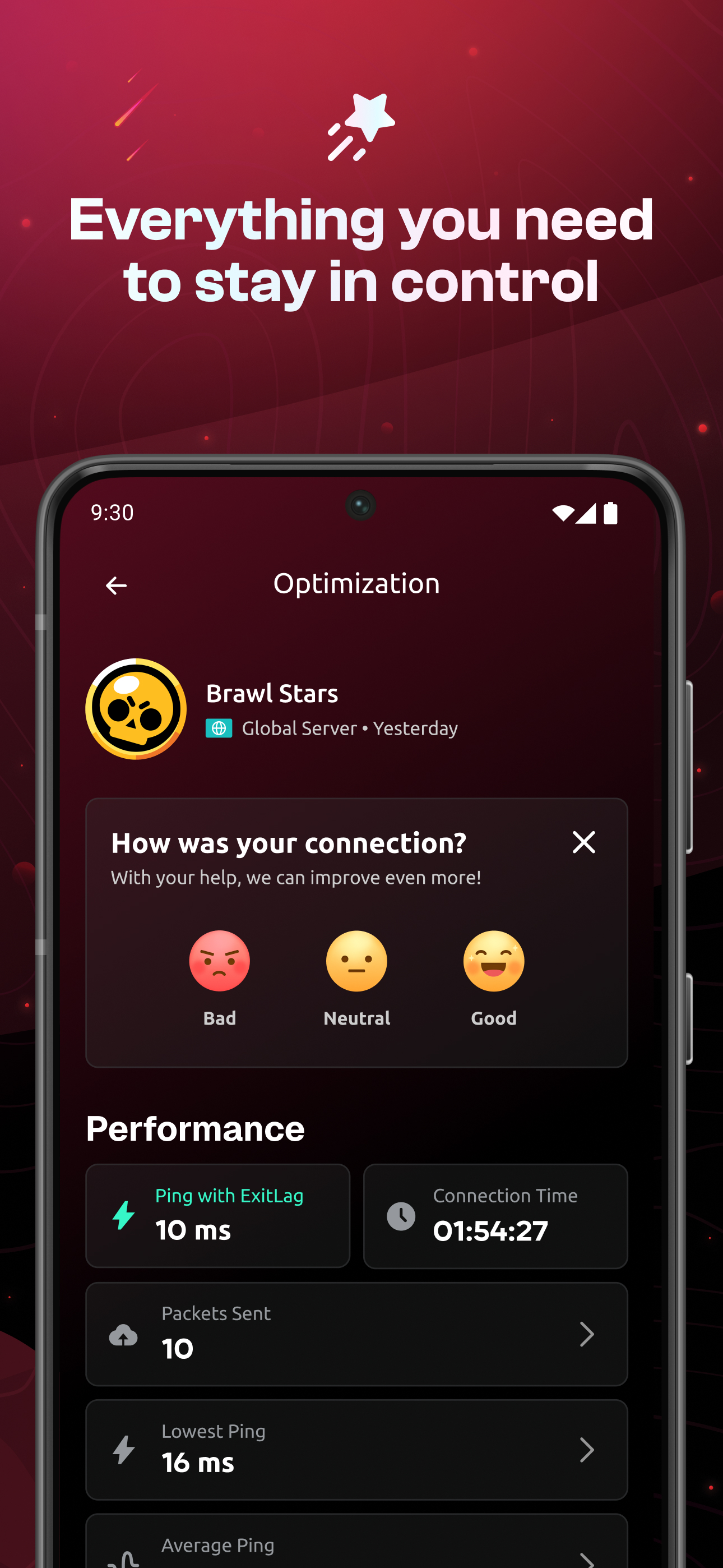 اسکرین شات 6 برنامه ExitLag: Lower your Ping