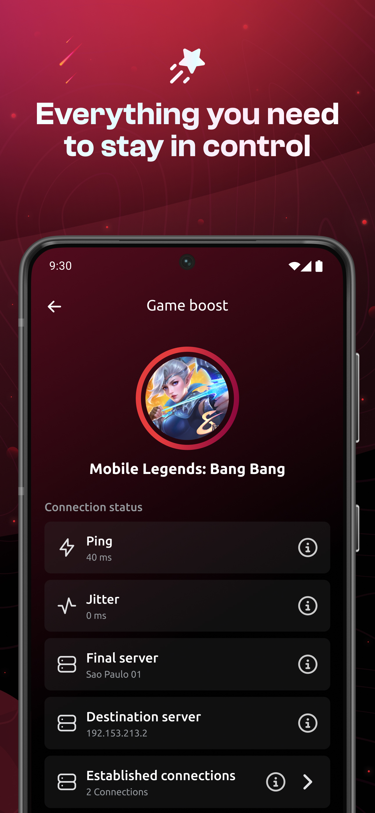 اسکرین شات 6 برنامه ExitLag: Lower your Ping
