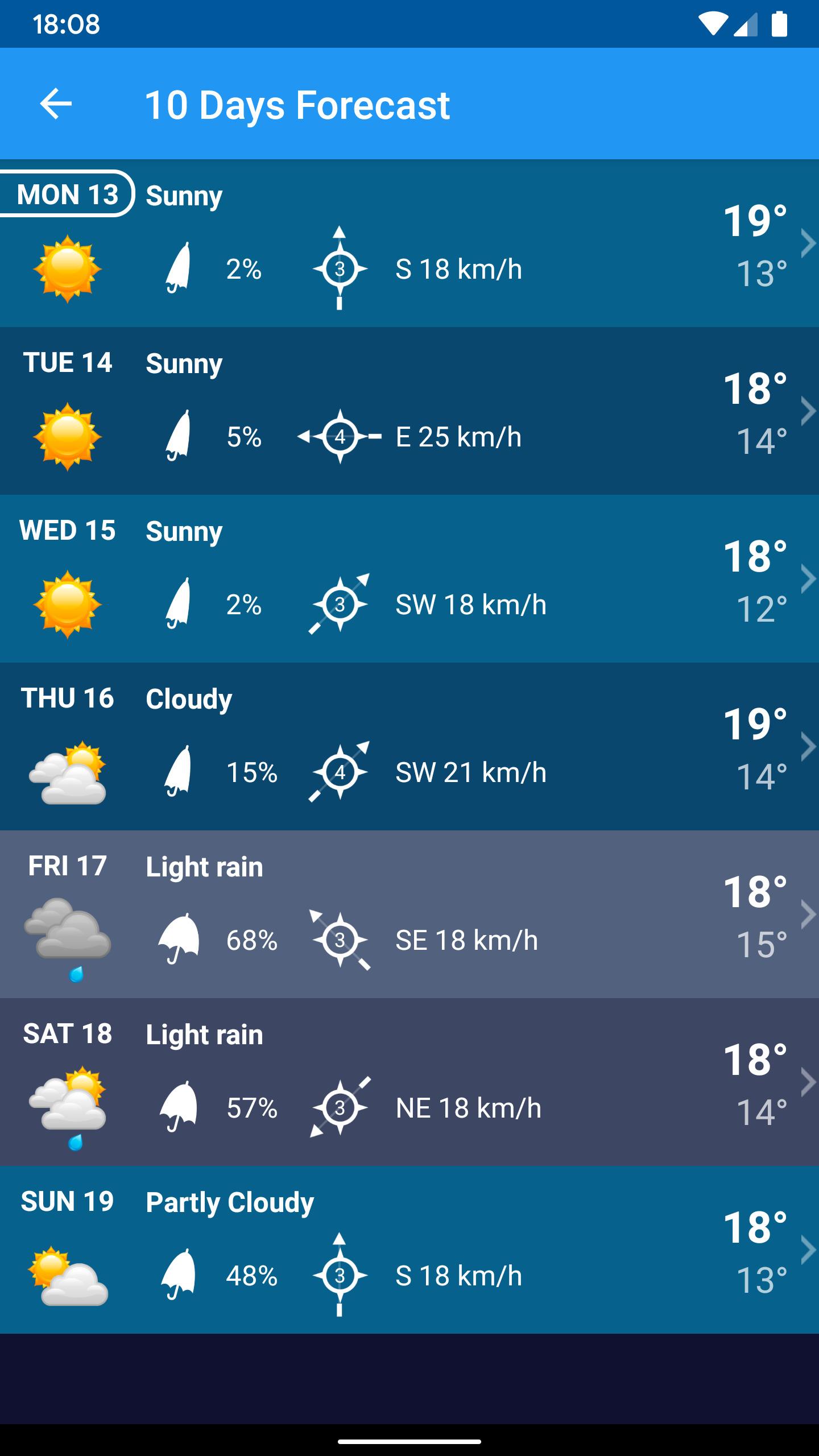 اسکرین شات 6 برنامه Weather Belgium XL PRO