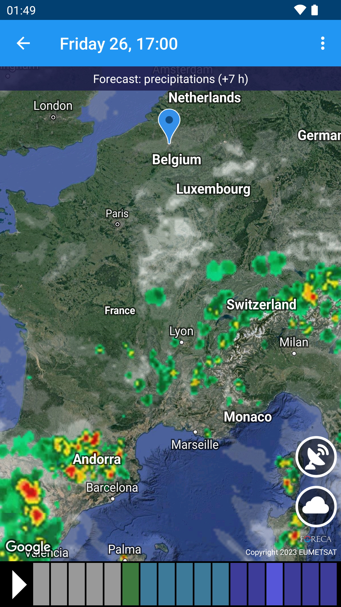 اسکرین شات 5 برنامه Weather Belgium XL PRO