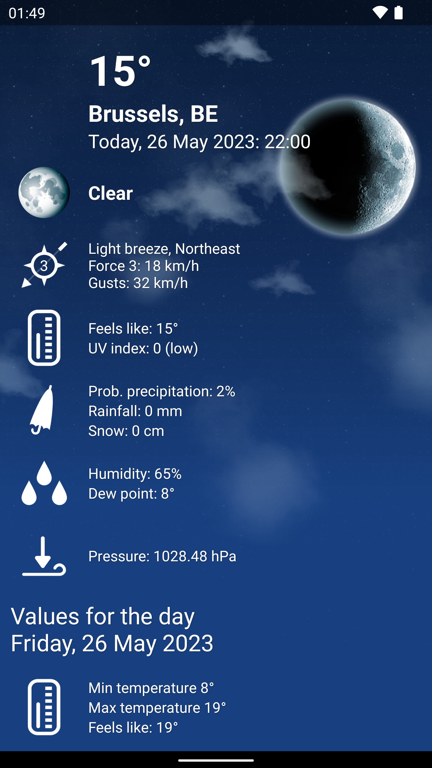 اسکرین شات 3 برنامه Weather Belgium XL PRO