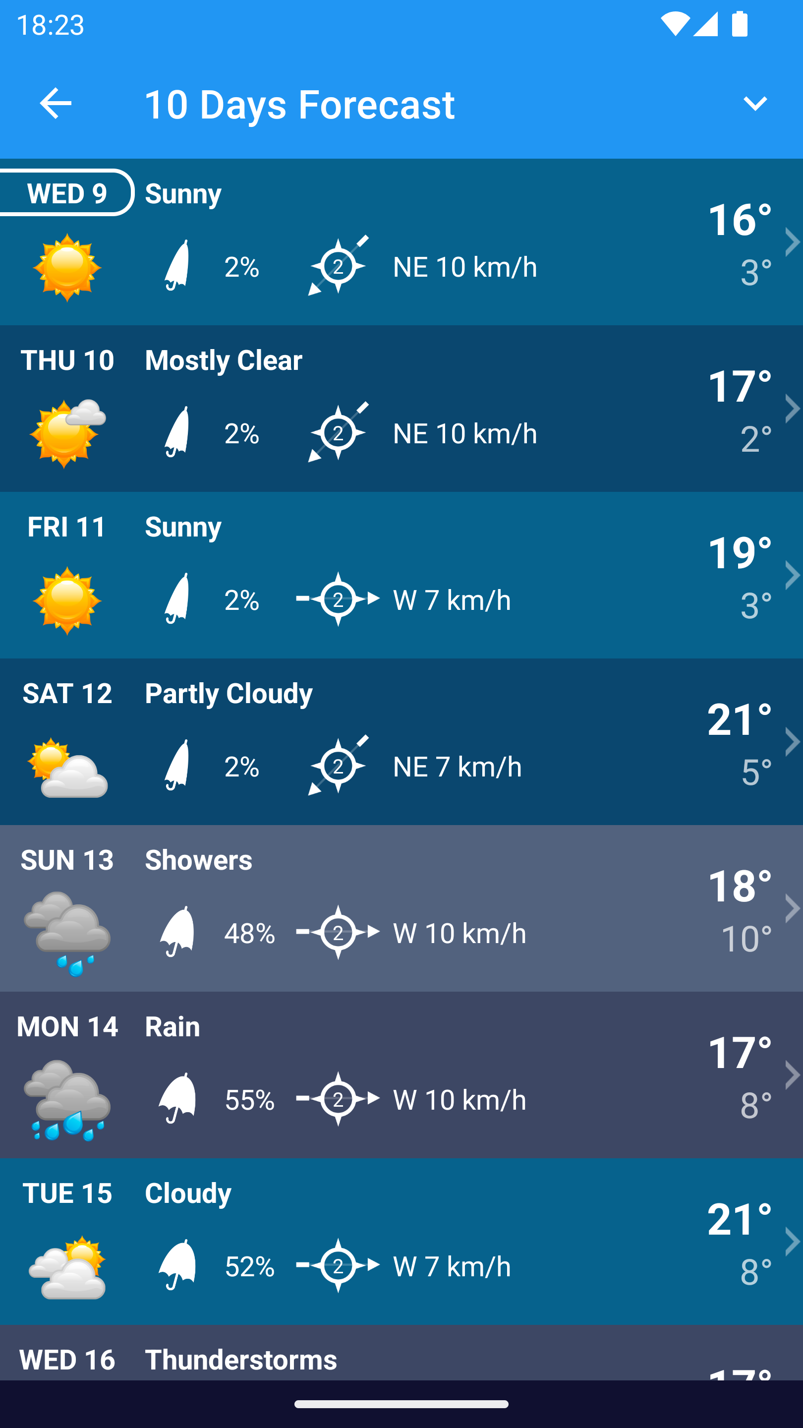 اسکرین شات 6 برنامه Weather Switzerland XL PRO