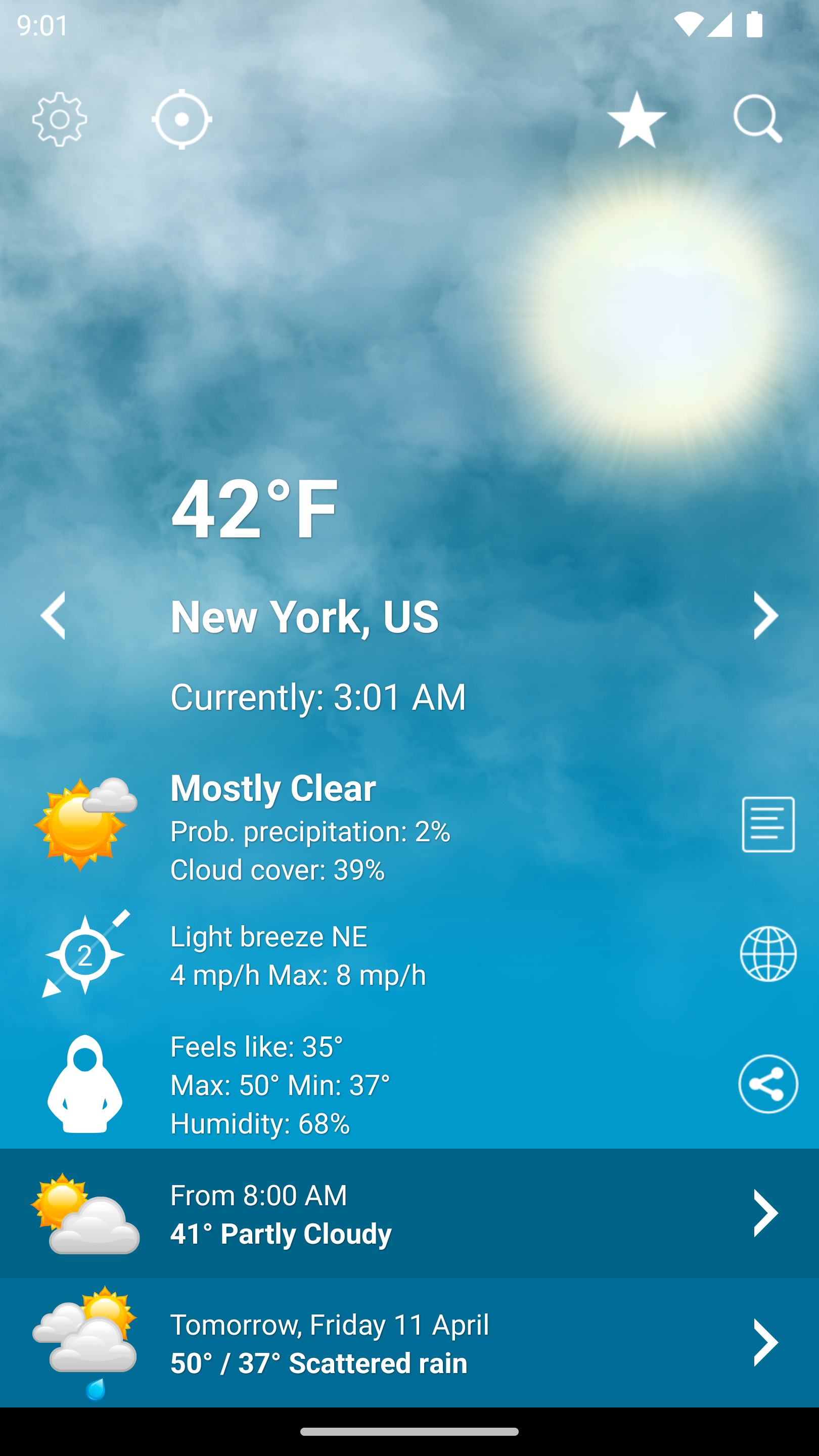 اسکرین شات 1 برنامه Weather XL PRO