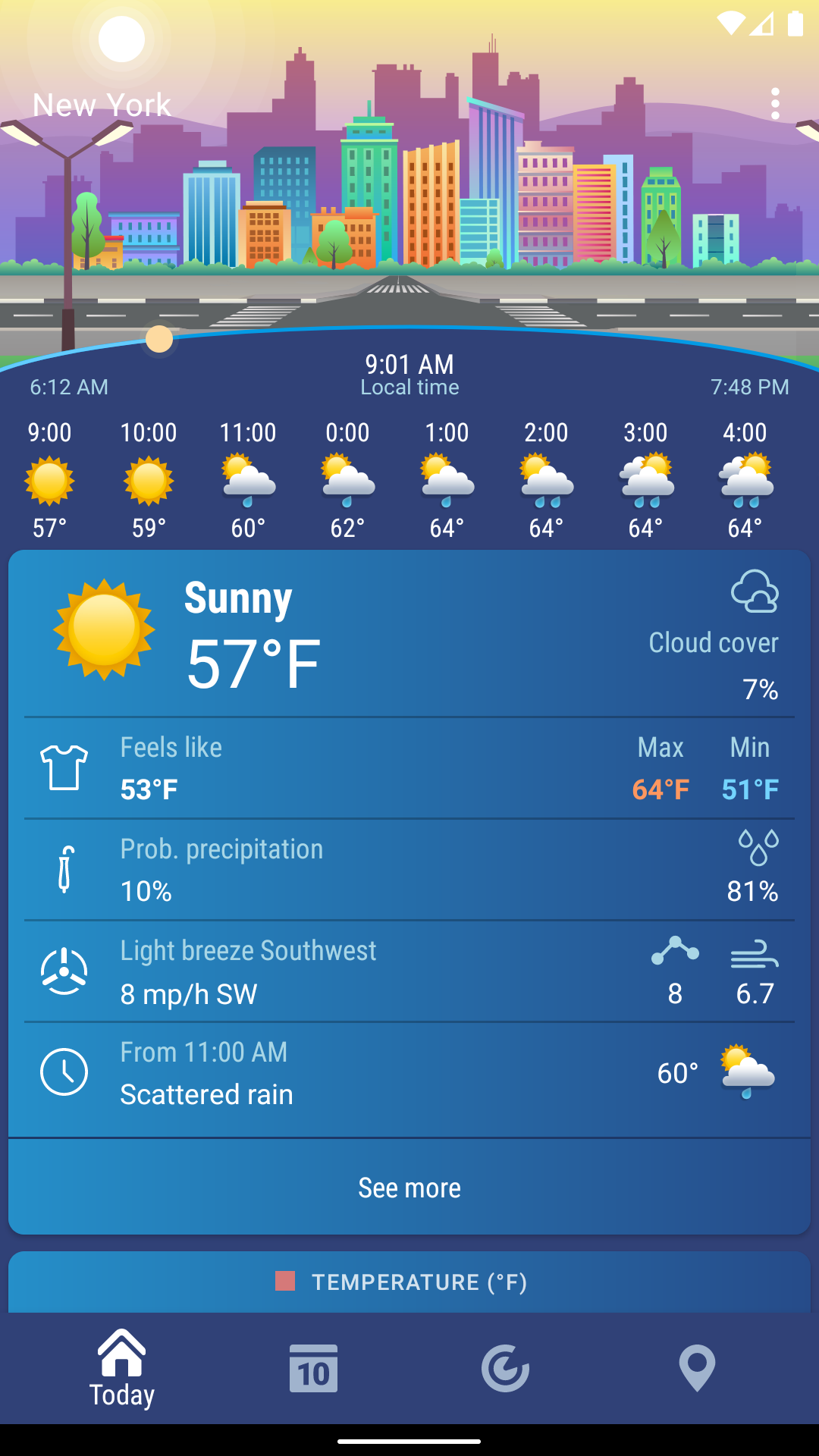 اسکرین شات 1 برنامه Weather XS PRO