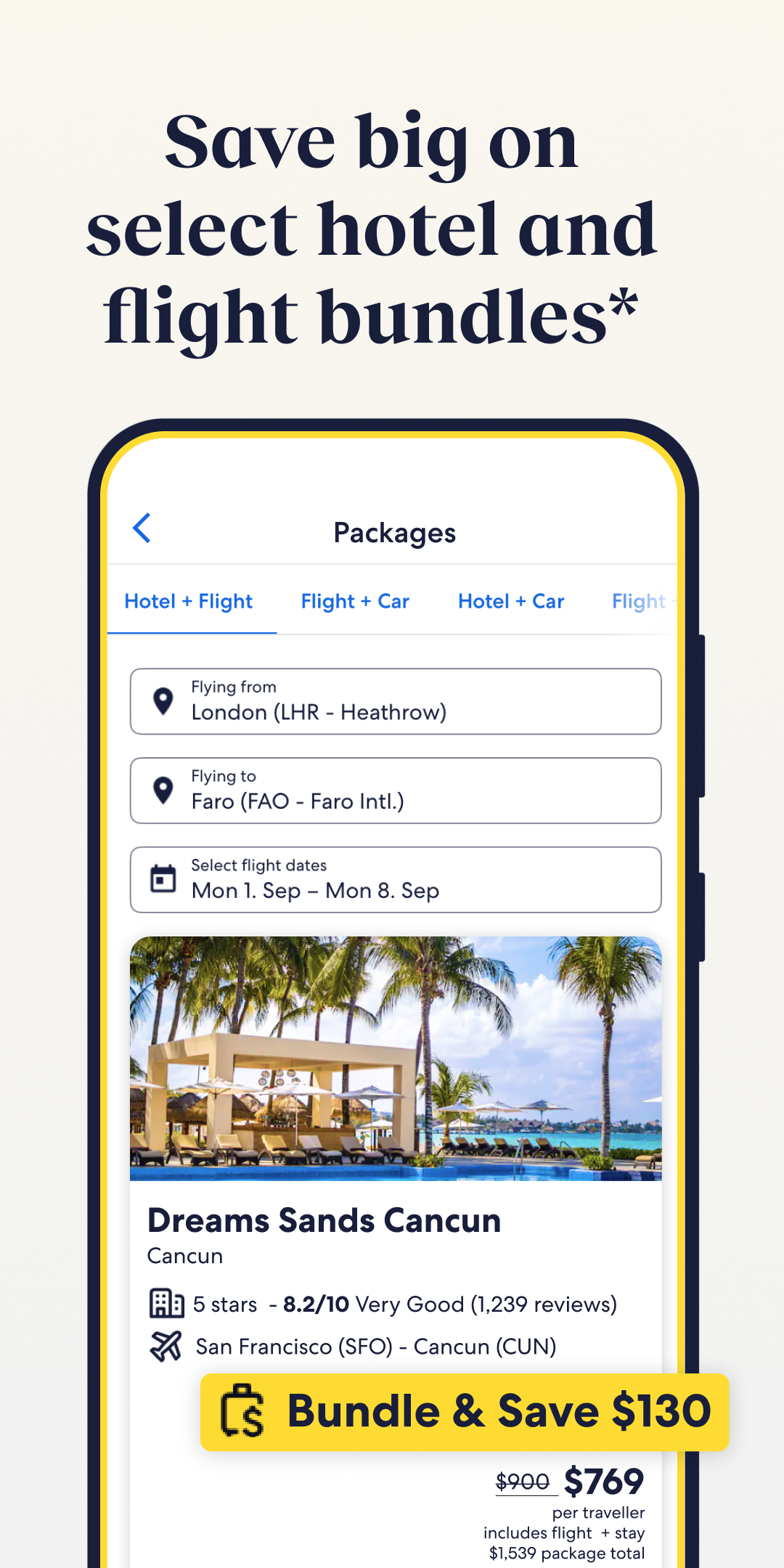 اسکرین شات 6 برنامه Expedia: Hotels, Flights, Cars