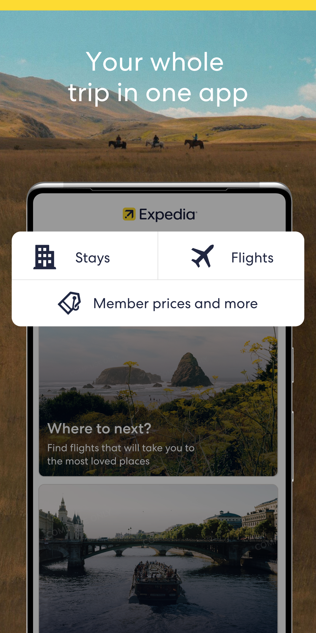 اسکرین شات 1 برنامه Expedia: Travel, Hotel, Flight