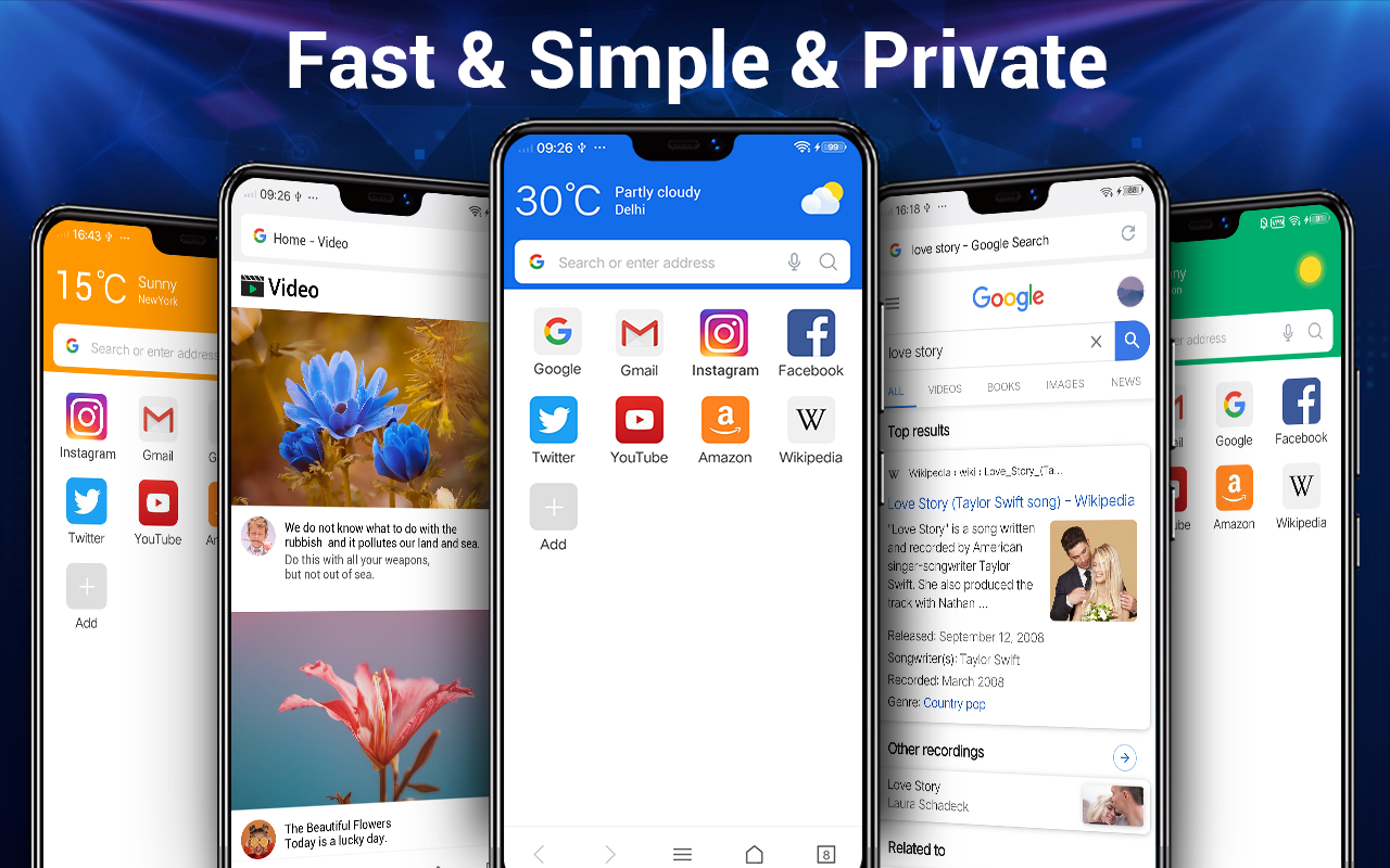 اسکرین شات 1 برنامه Web Browser & Explorer