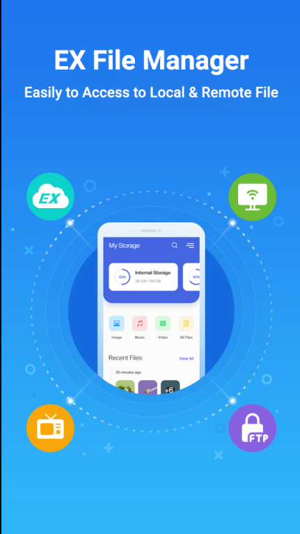 اسکرین شات 1 برنامه EZ File Explorer - File Manager Android, Clean