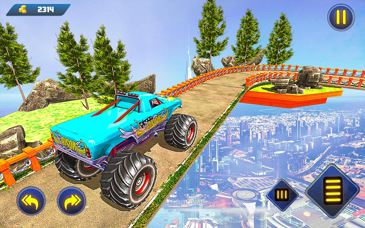 اسکرین شات 2 برنامه Monster Truck Stunt Games 3D