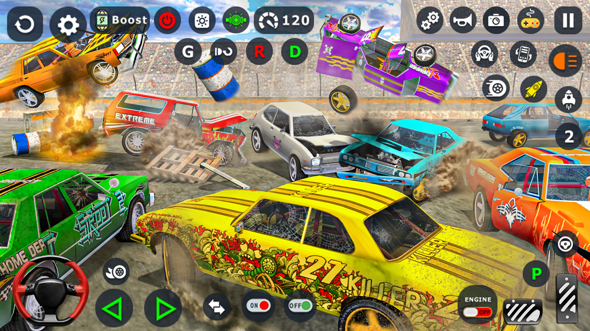 اسکرین شات 7 بازی Demolition Derby Car Games 3D