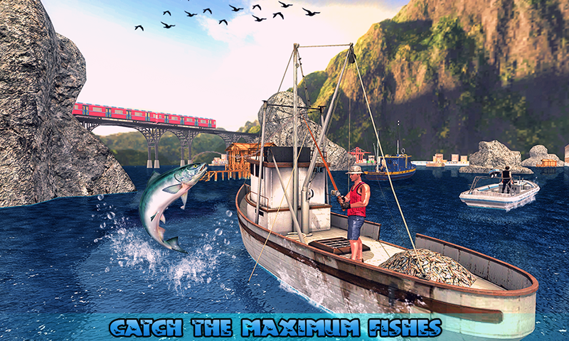 اسکرین شات 2 برنامه Big Fishing Ship Simulator 3D
