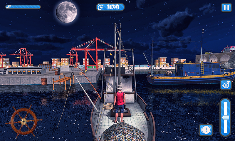 اسکرین شات 1 برنامه Big Fishing Ship Simulator 3D