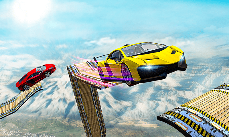 اسکرین شات 3 برنامه Mega Ramp car Impossible Jump