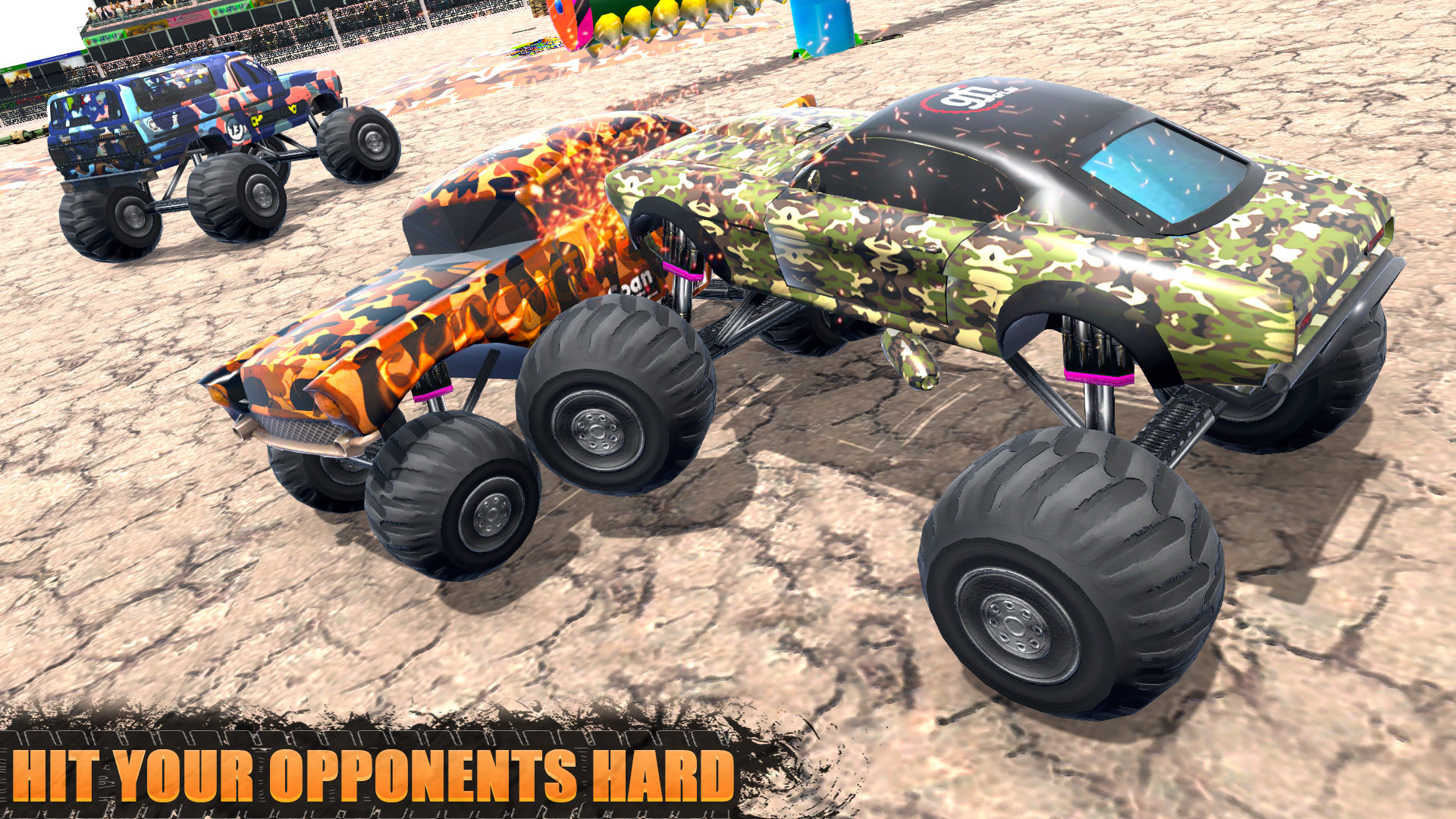 اسکرین شات 2 بازی Army Monster Truck Game Derby
