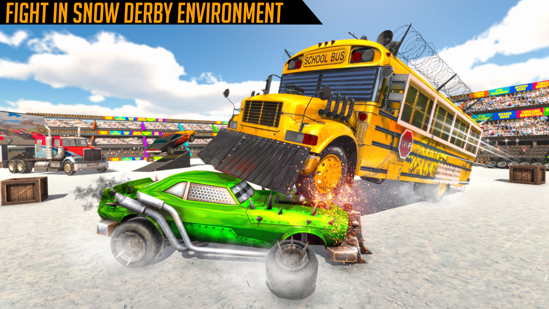 اسکرین شات 5 برنامه Monster Bus Derby Destruction