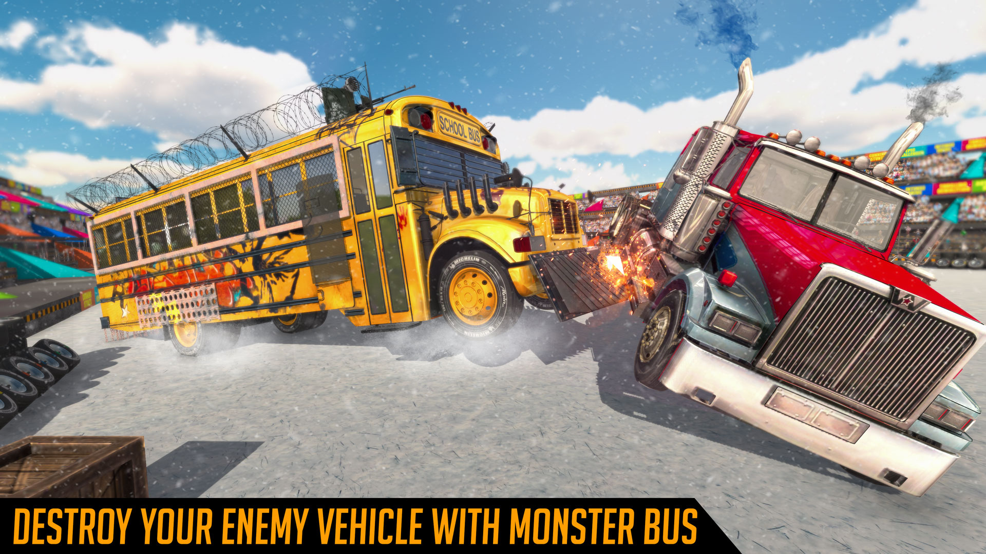 اسکرین شات 4 برنامه Monster Bus Derby Destruction