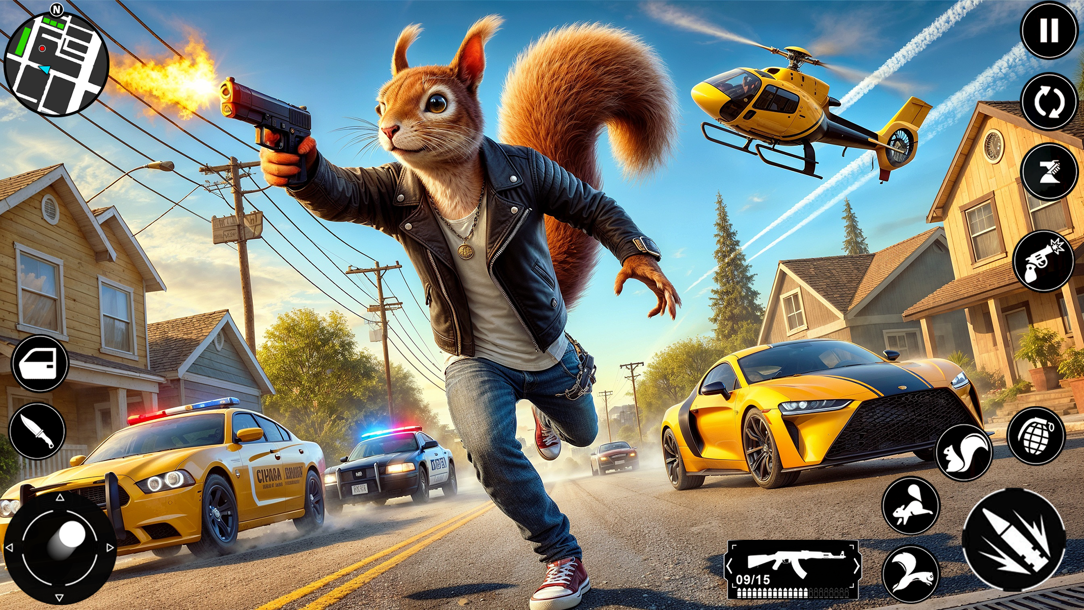 اسکرین شات 2 برنامه The Squirrel Hero Mafia City