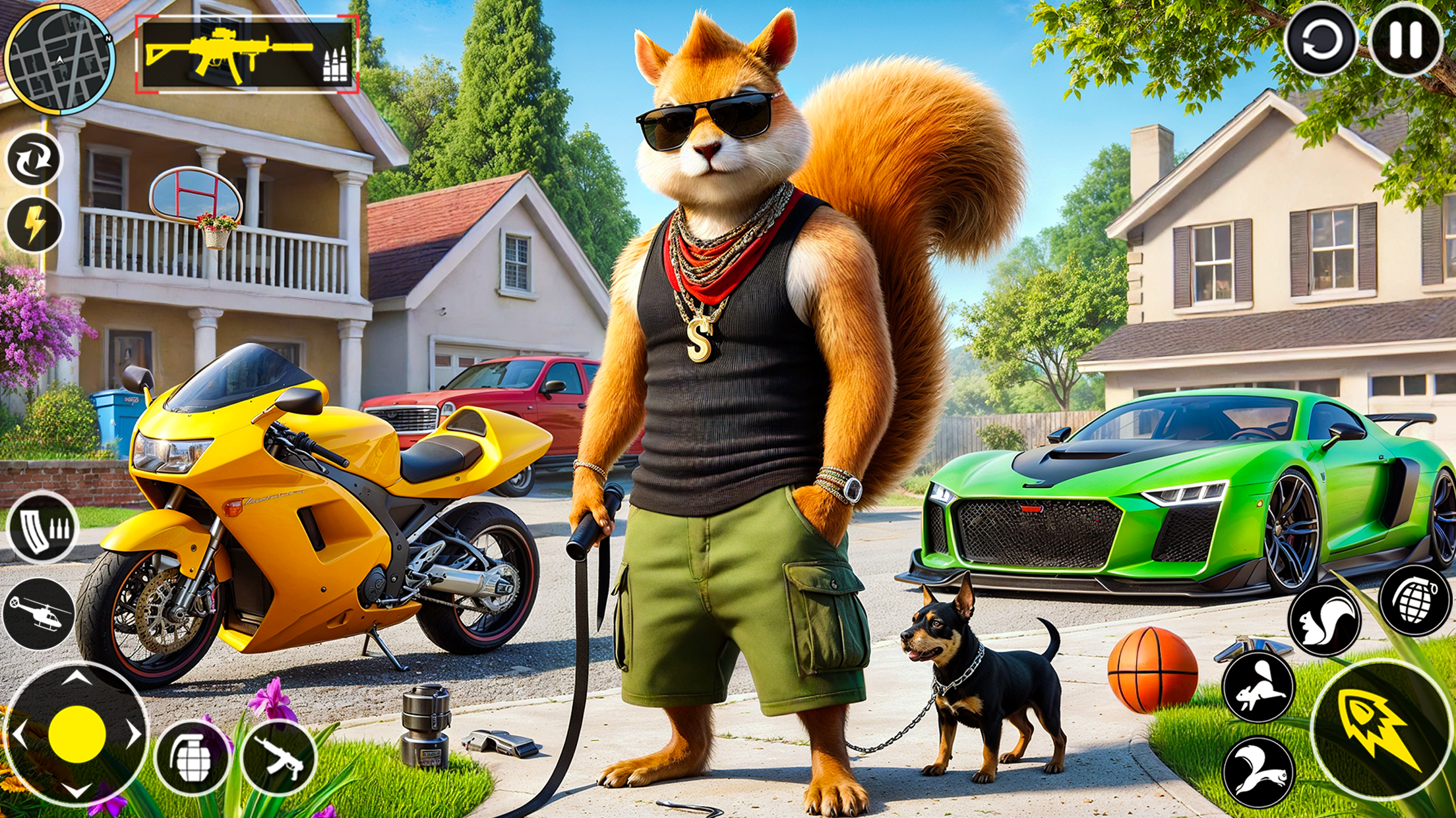 اسکرین شات 1 برنامه The Squirrel Hero Mafia City