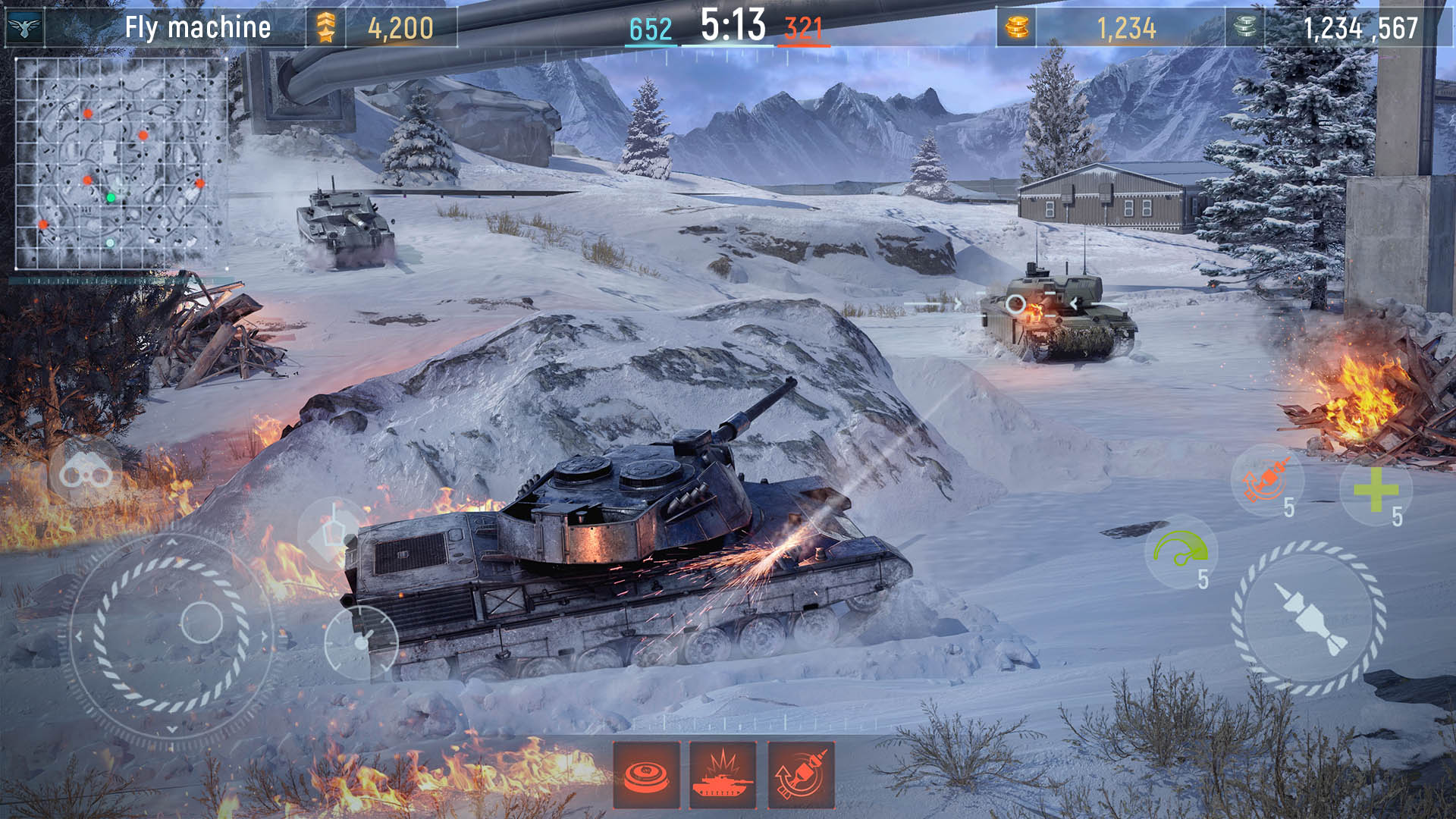 اسکرین شات 2 بازی Modern Tanks: jeux de guerre