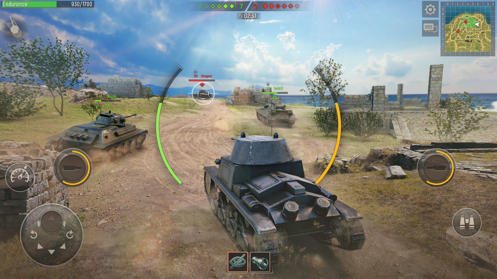 اسکرین شات 2 بازی Battle Tanks：War tank games