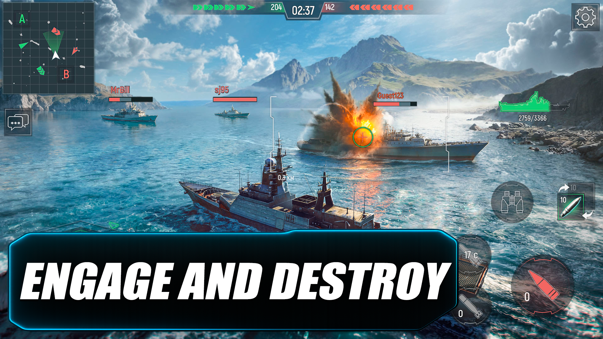 اسکرین شات 4 بازی Force of Warships: War Game
