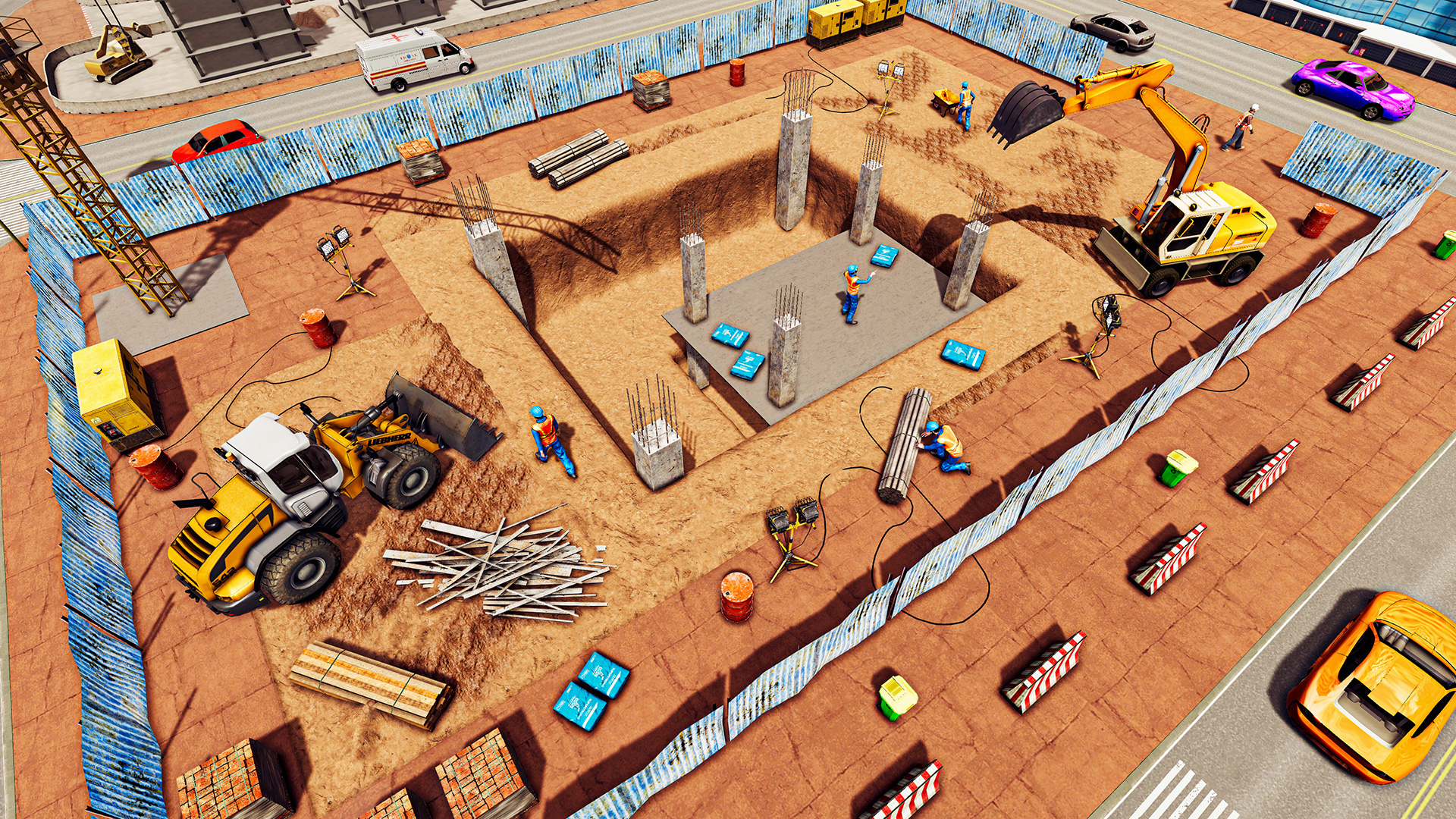 اسکرین شات 4 برنامه Mega City Construction Games