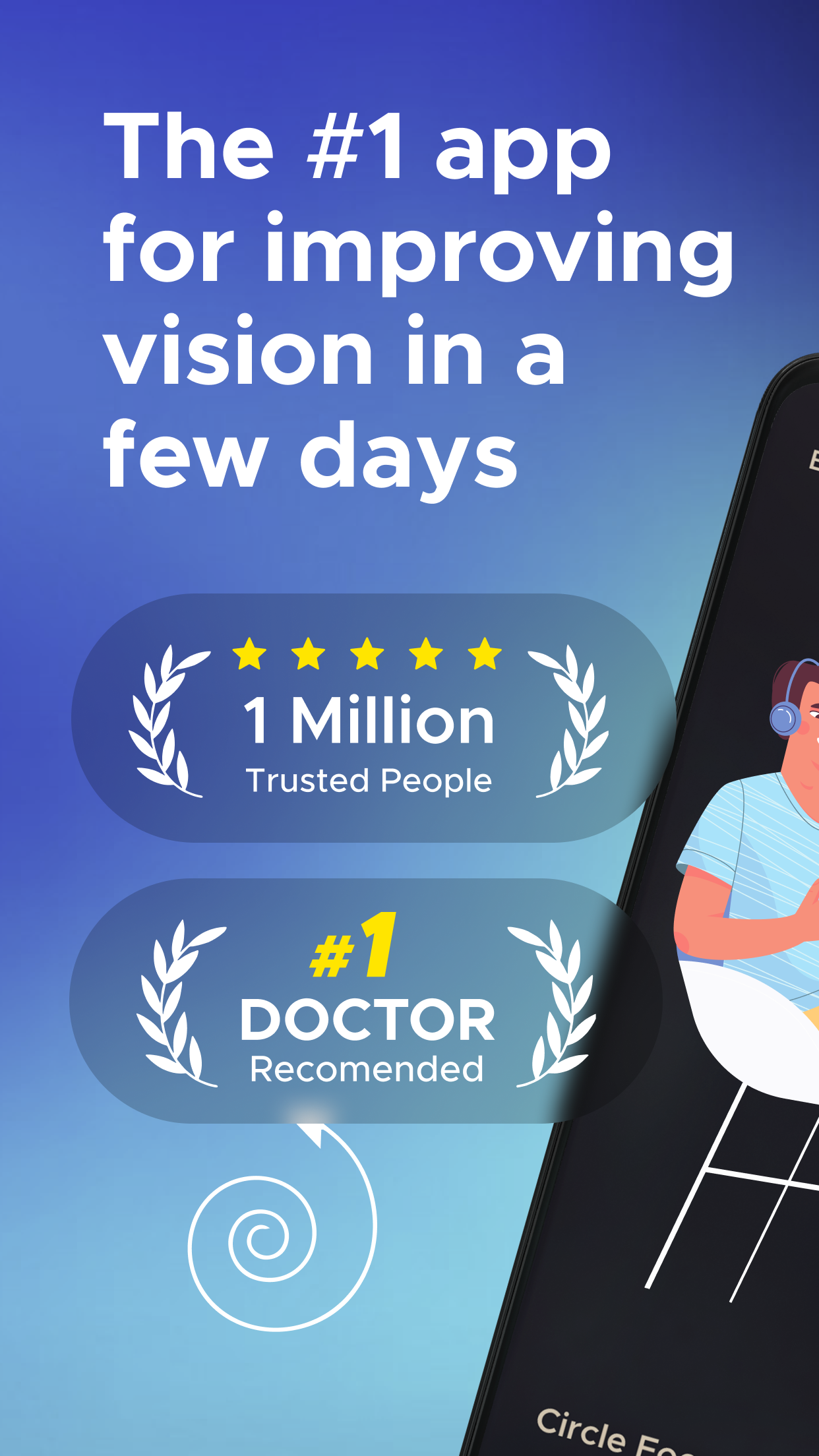 اسکرین شات 1 برنامه Eye exercises: VisionUp