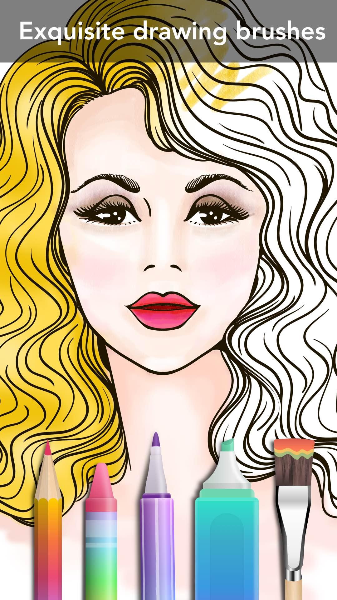 اسکرین شات 4 بازی Girls Coloring Book