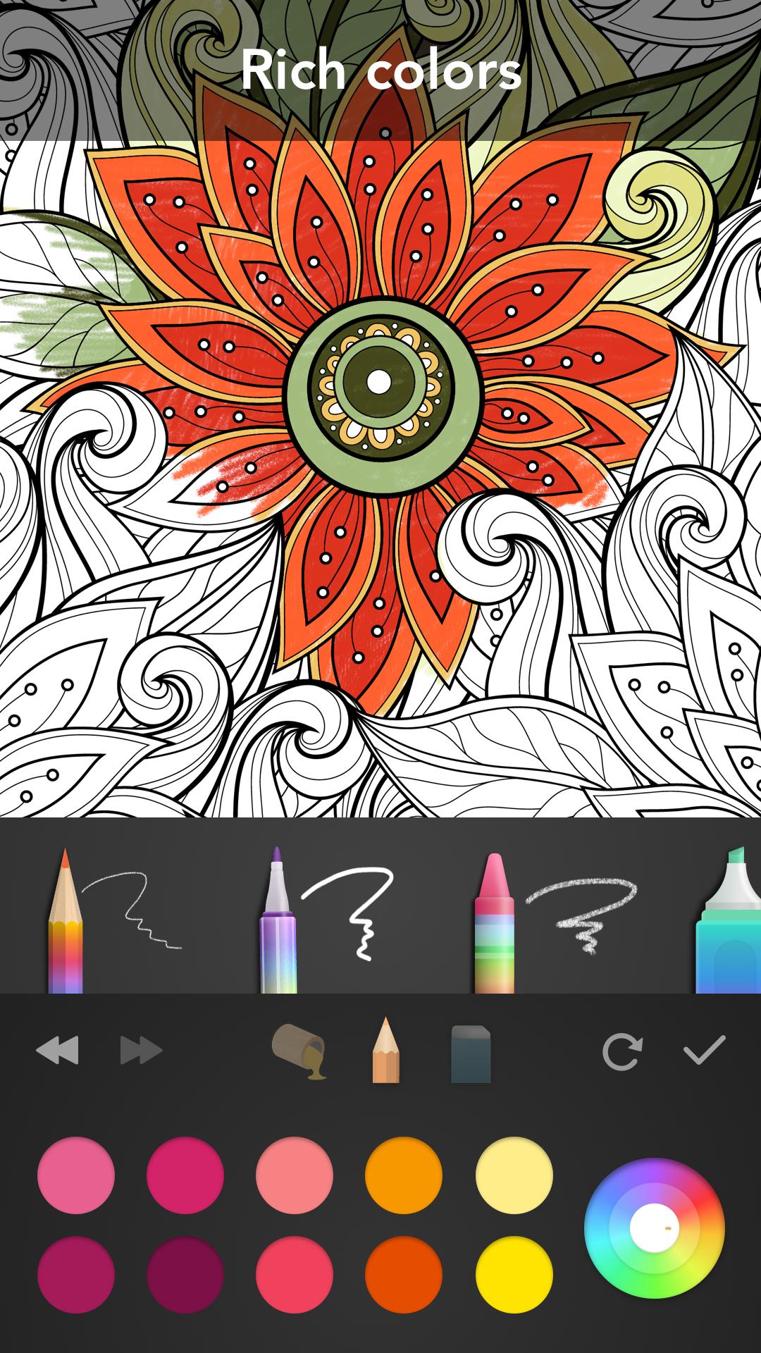 اسکرین شات 2 برنامه Garden Coloring Book