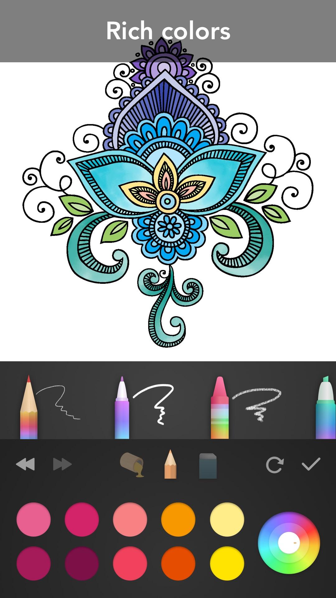 اسکرین شات 3 بازی Mandala Coloring Book