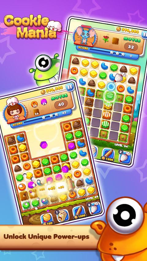 اسکرین شات 3 بازی Cookie Mania - Match-3 Sweet G