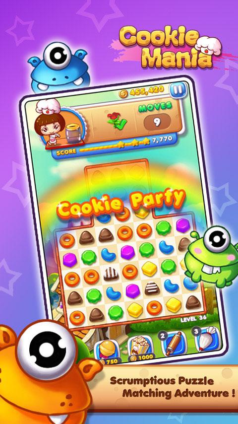 اسکرین شات 1 بازی Cookie Mania - Match-3 Sweet G