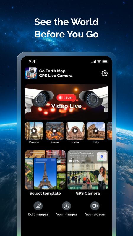 اسکرین شات 6 برنامه Go Earth Map: GPS Live Camera
